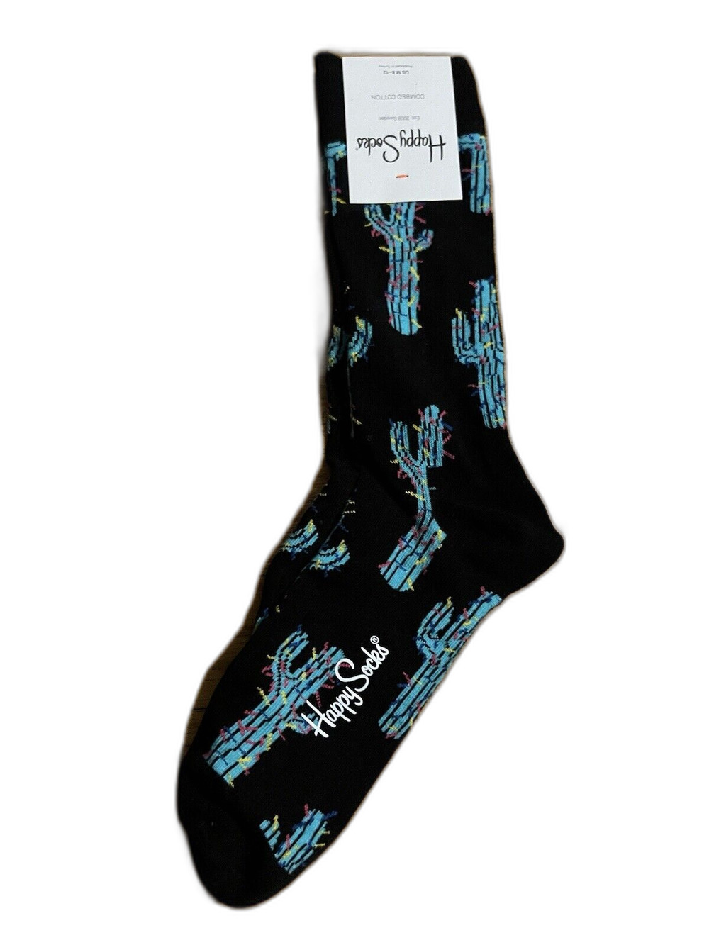 Happy Socks "Cactus" Combed Cotton Crew Sock - (8-12)